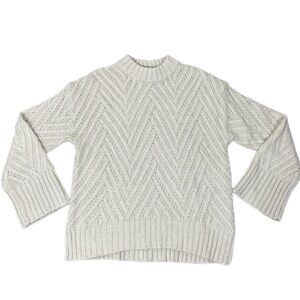 A New Day Chunky Knit Ribbed Cream Sweater